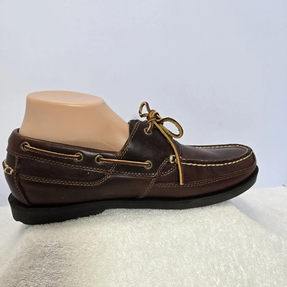 Timberland Men's Brown Leather Classic 2 Eye Boat Shoes Sz 11 Loafers 70521